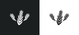 rosemary outline icon in white and black colors. rosemary flat vector icon from nature collection for web, mobile apps and ui.