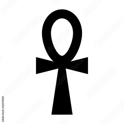 Ankh icon. Egyptian cross symbol. Vector illustration isolated on white background. photo