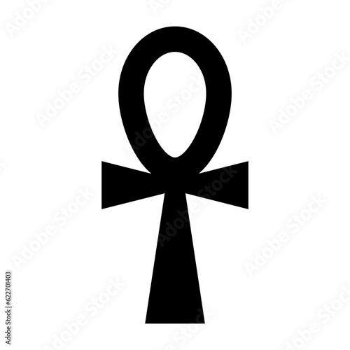 Ankh icon. Egyptian cross symbol. Vector illustration isolated on white background.