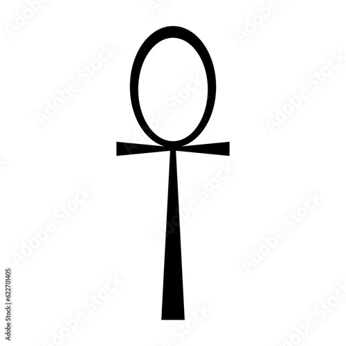 Ankh icon. Egyptian cross symbol. Vector illustration isolated on white background. photo
