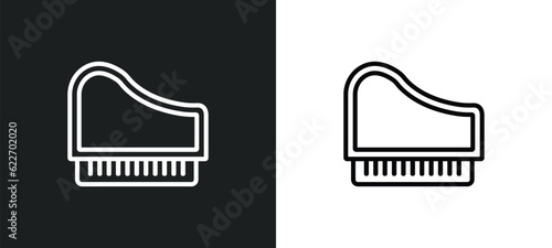harpsichord outline icon in white and black colors. harpsichord flat vector icon from music collection for web, mobile apps and ui.