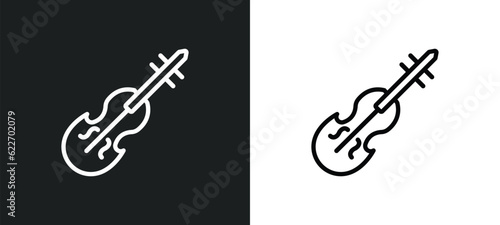 violoncello outline icon in white and black colors. violoncello flat vector icon from music collection for web, mobile apps and ui.