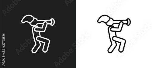 pied piper of hamelin outline icon in white and black colors. pied piper of hamelin flat vector icon from music collection for web, mobile apps and ui. photo