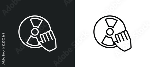 friction outline icon in white and black colors. friction flat vector icon from music collection for web, mobile apps and ui.