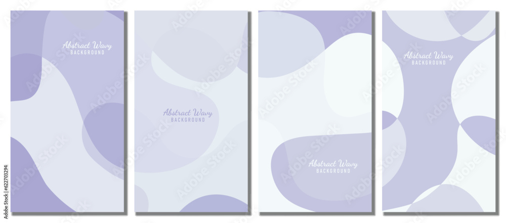Abstract wavy set background. Design with winter color.