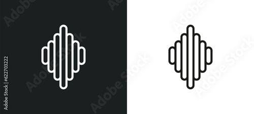 equalizer outline icon in white and black colors. equalizer flat vector icon from music collection for web, mobile apps and ui.