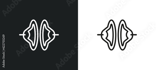 cymbals outline icon in white and black colors. cymbals flat vector icon from music collection for web, mobile apps and ui.