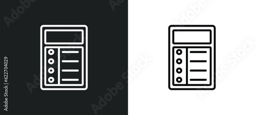interface outline icon in white and black colors. interface flat vector icon from multimedia collection for web, mobile apps and ui.