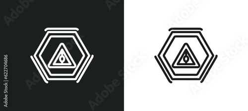 rune outline icon in white and black colors. rune flat vector icon from miscellaneous collection for web, mobile apps and ui.