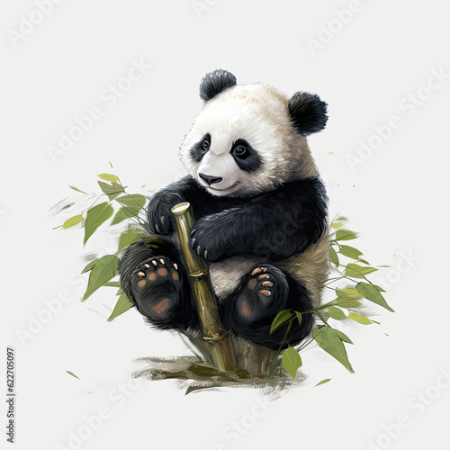 Mała panda, Ilustracja, wygenerowane przez AI