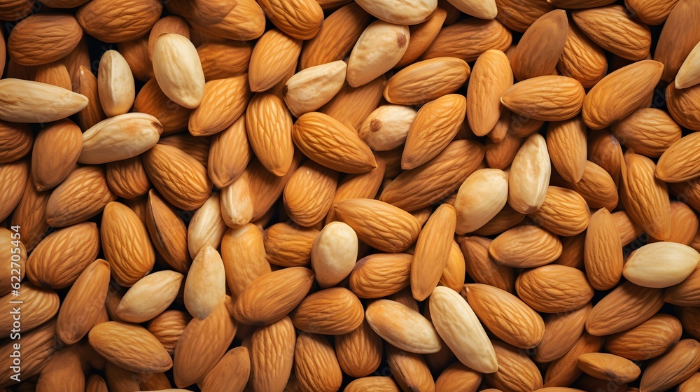 background texture of almond nuts.