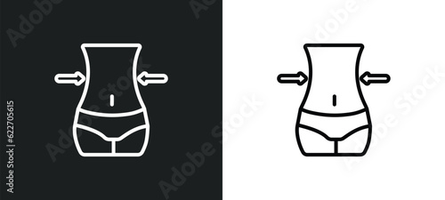 fit outline icon in white and black colors. fit flat vector icon from medical collection for web, mobile apps and ui.