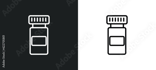 antibiotic outline icon in white and black colors. antibiotic flat vector icon from medical collection for web, mobile apps and ui.