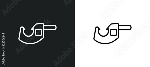 calibration outline icon in white and black colors. calibration flat vector icon from measurement collection for web, mobile apps and ui.