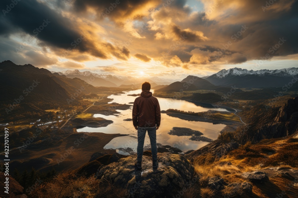 Solitude on the Brink: Contemplating the Vast Sea from a Cliff's Edge Generative AI Solitude on the Brink: Contemplating the Vast Sea from a Cliff's Edge Generative AI