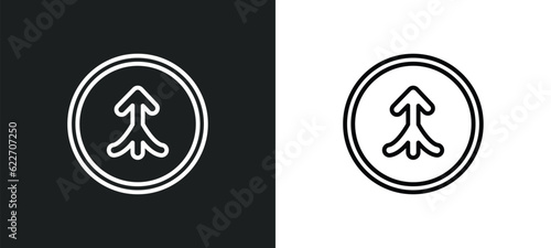 road joining outline icon in white and black colors. road joining flat vector icon from maps and flags collection for web, mobile apps and ui.