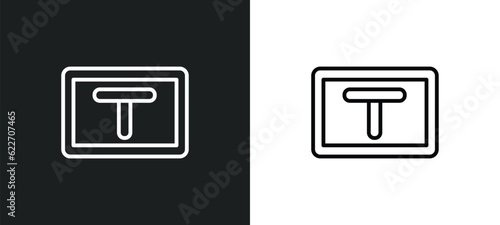 t road intersection outline icon in white and black colors. t road intersection flat vector icon from maps and flags collection for web, mobile apps and ui.