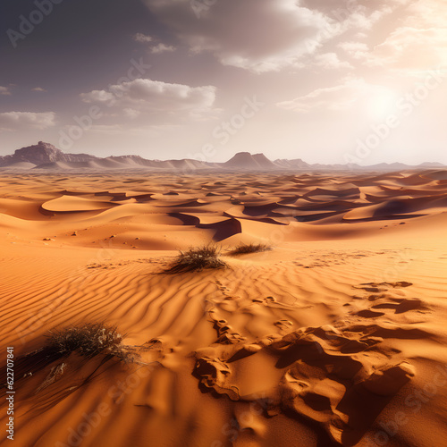 The sight of the endless golden desert