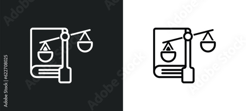 labour and social law outline icon in white and black colors. labour and social law flat vector icon from law justice collection for web, mobile apps ui.