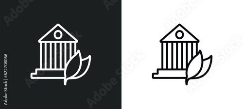 environmental law outline icon in white and black colors. environmental law flat vector icon from law and justice collection for web, mobile apps and ui.