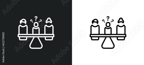 custody outline icon in white and black colors. custody flat vector icon from law and justice collection for web, mobile apps and ui.