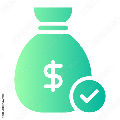 money bag gradient icon