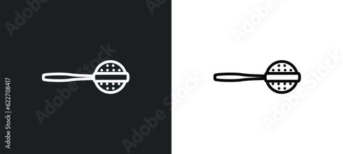 tea infuser outline icon in white and black colors. tea infuser flat vector icon from kitchen collection for web, mobile apps and ui.