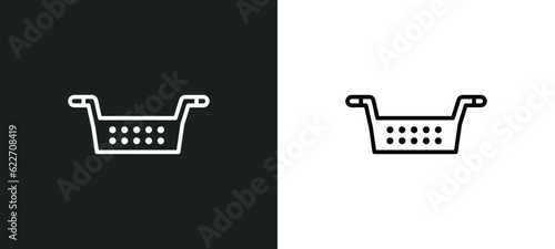 sugar sifter outline icon in white and black colors. sugar sifter flat vector icon from kitchen collection for web, mobile apps and ui.