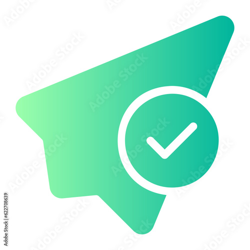paper plane gradient icon