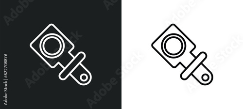 bottle opener outline icon in white and black colors. bottle opener flat vector icon from kitchen collection for web, mobile apps and ui.