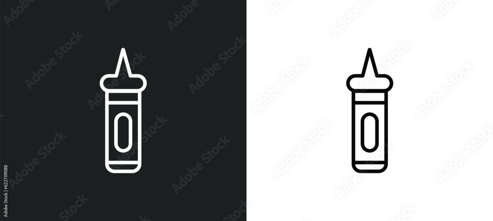 sauce outline icon in white and black colors. sauce flat vector icon from kitchen collection for web, mobile apps and ui.