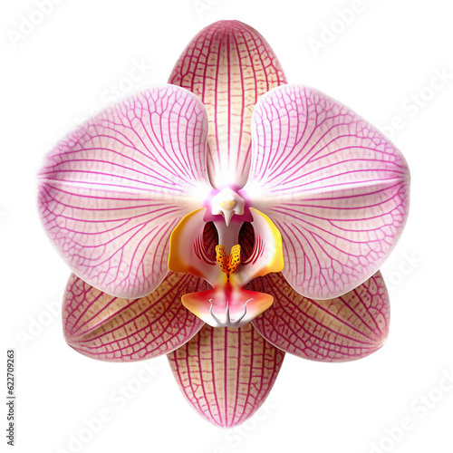 Orchid flower. isolated object, transparent background