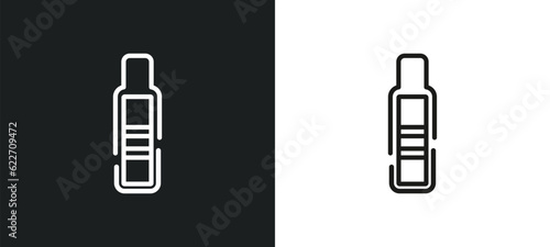 pregnancy test outline icon in white and black colors. pregnancy test flat vector icon from kid and baby collection for web  mobile apps and ui.