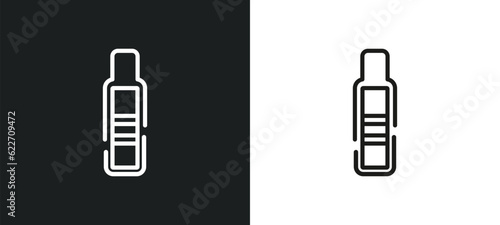pregnancy test outline icon in white and black colors. pregnancy test flat vector icon from kid and baby collection for web, mobile apps and ui.