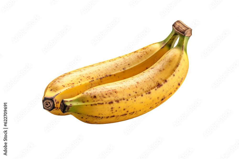 Overripe banana . transparent background