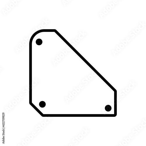 Magnet welding icon. Auxiliary tool for smooth welding of metals at an angle.