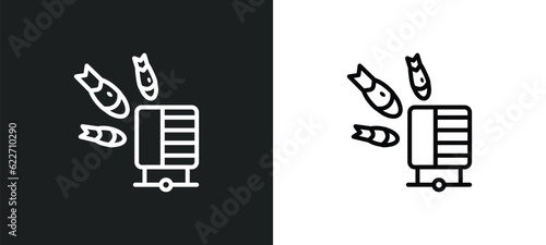 ddos outline icon in white and black colors. ddos flat vector icon from internet security collection for web, mobile apps and ui. photo