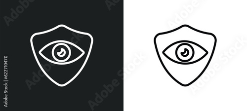 vision insurance outline icon in white and black colors. vision insurance flat vector icon from insurance collection for web, mobile apps and ui.