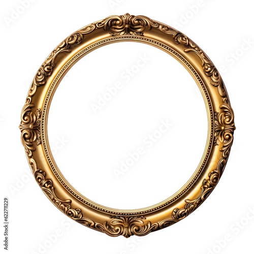Artistic gold frame with curved shapes. A vintage treasure from the past 4