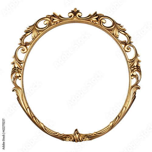 Artistic gold frame with curved shapes. A vintage treasure from the past 3
