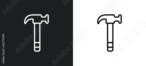 construction tool outline icon in white and black colors. construction tool flat vector icon from industry collection for web  mobile apps and ui.