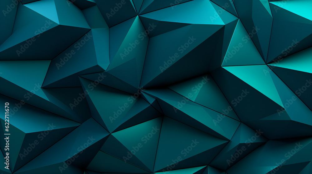 Geometric Pattern, Aqua with shades and Triangles Geometric Pattern, Aqua with shades and Triangles