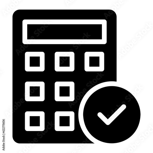calculator glyph icon
