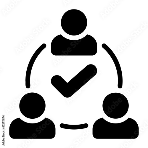 coordination glyph icon