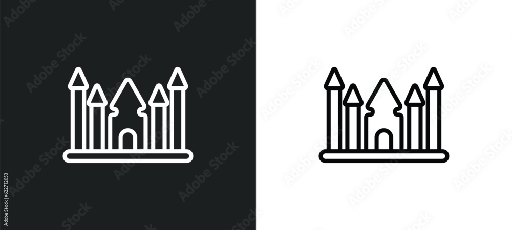 outline icon in white and black colors. flat vector icon from india collection for web, mobile apps and