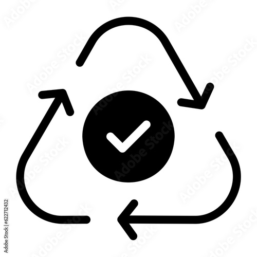 recycling glyph icon