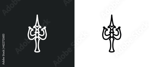 shaivism outline icon in white and black colors. shaivism flat vector icon from india collection for web, mobile apps and ui.