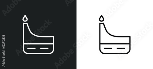 dipa outline icon in white and black colors. dipa flat vector icon from india collection for web, mobile apps and ui.