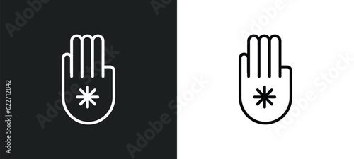 karma outline icon in white and black colors. karma flat vector icon from india collection for web, mobile apps and ui.