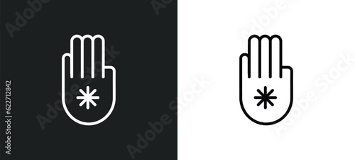karma outline icon in white and black colors. karma flat vector icon from india collection for web, mobile apps and ui.
